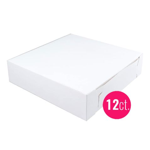 12x12x2 1/2 White Cake Box, 25 ct.