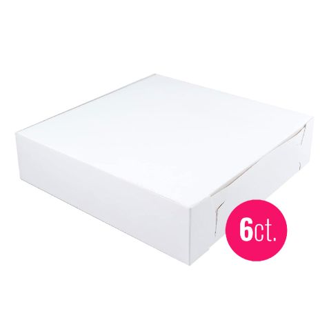 12x12x2 1/2 White Cake Box, 6 ct.