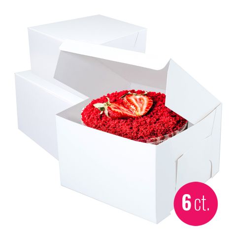 16x16x6 White Cake Box 6 ct