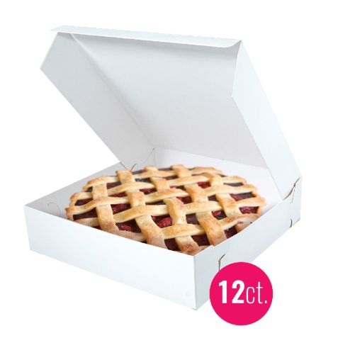 10x10x2 1/2 White Pie Box 12 ct