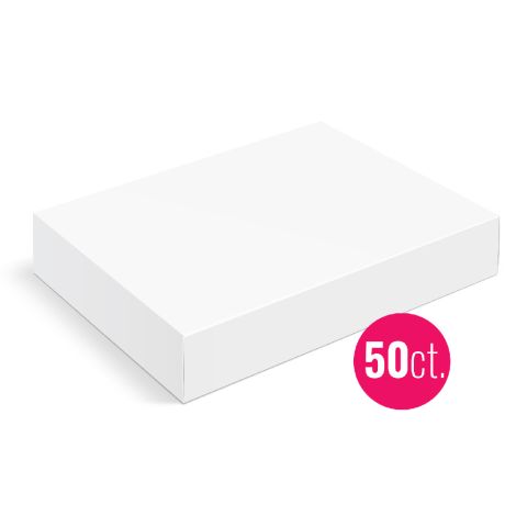 19x14x4 1/2 White Half Sheet Cake Box 50 ct