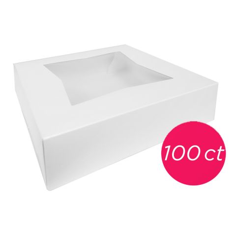 10x10x5 Window White Cake Box 100 ct