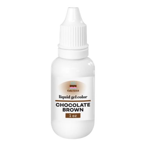 Liquid Gel Color - Chocolate Brown 1 oz.