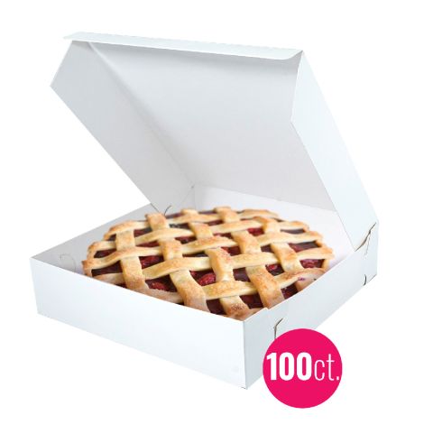 10x10x2 1/2 White Pie Box 100 ct