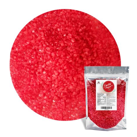 Sugar Crystals Red 8 oz. by Cake S.O.S