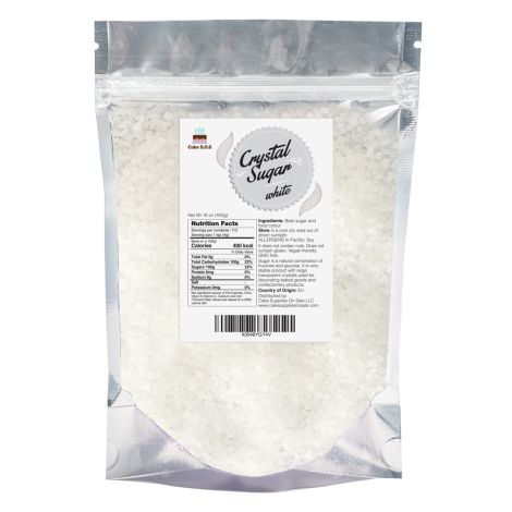 Sugar Crystals White 16 oz. by Cake S.O.S