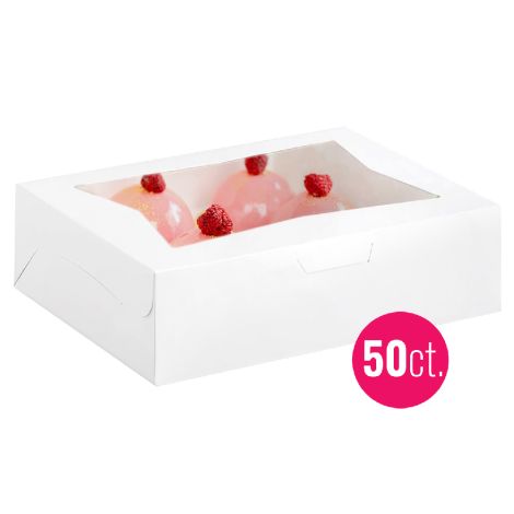 10x10x5 Window White Cake Box 50 ct