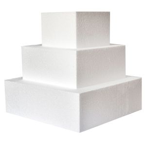 4"-6"-8" Square Cake Dummy Set 4" High