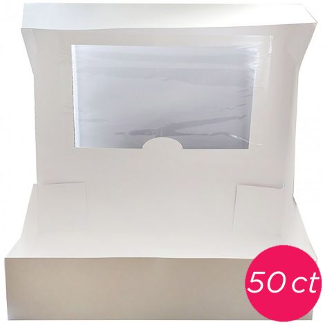  10x10x5 White Cake Box, Pack of 50: Home & Kitchen