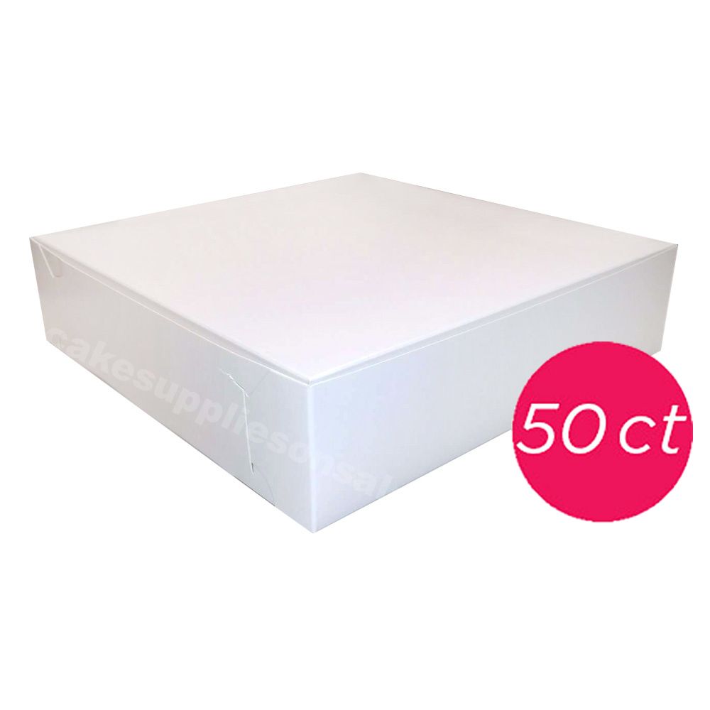 12 x 12 x 6 White Cake Box 50 ct.